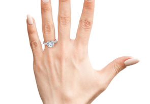 3 Carat Fine Diamond Engagement Ring In 14K White Gold (I-J, I1-I2 Clarity Enhanced) By SuperJeweler