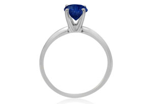1 Carat Sapphire Solitaire Engagement Ring In 14K White Gold By SuperJeweler