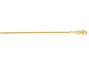 Round Wheat Chain Necklace 14k Yellow Gold 18 Inches By Royal Chain