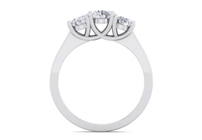1 Carat Three Diamond Ring In 14K White Gold (3.30 G) (I-J, I1-I2) By SuperJeweler