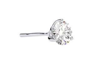 1/2 Carat Round Diamond Stud Earrings In 14K White Gold W/ Martini Setting (J-K, I2-I3) By SuperJeweler