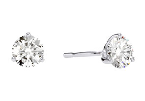 1.5 Carat Diamond Stud Earrings In Martini Setting 14K White Gold, I/J By SuperJeweler