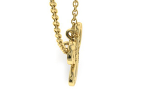 Letter Y Diamond Initial Necklace In Yellow Gold (2.2 G) W/ 6 Diamonds, I/J, 18 Inch Chain By SuperJeweler