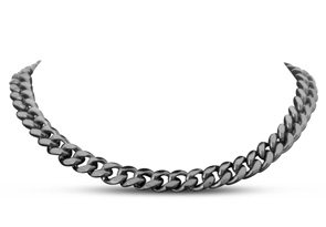 Gunmetal Standard Link Necklace By Passiana