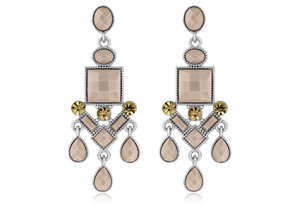 Passiana Chandelier Crystal Earrings, Almond