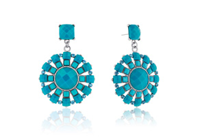 Spring Crystal Earrings, Turq By Passiana