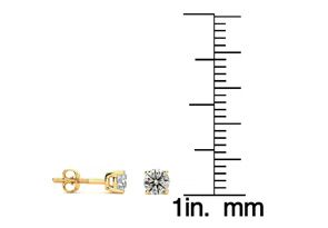 1/2 Carat Diamond Stud Earrings & Necklace Set In 14k Yellow Gold, J/K By SuperJeweler