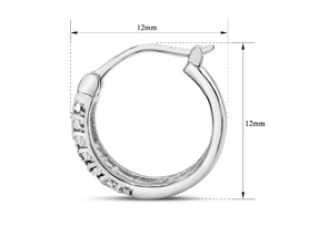 1/4 Carat 4-Row Diamond Hoop Earrings, 1/2 Inch, J/K By SuperJeweler