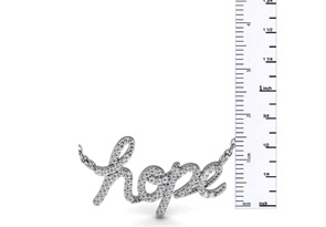1/2 Carat Diamond Hope Necklace, Sterling Silver, 18 Inches,  By Adoriana