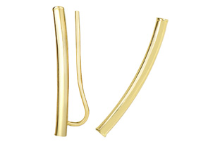 14K Yellow Gold (1.40 G) Classic 26x7mm Ear Climbers By SuperJeweler