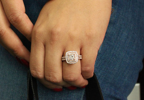 2.5 Carat Double Halo Diamond Engagement Ring In 14k Rose Gold (8.5 G) (I-J, I1-I2 Clarity Enhanced) By SuperJeweler