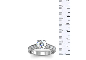 1.5 Carat Classic Engagement Ring W/ 1 Carat Center Diamond In 14K White Gold (3.7 G) (I-J, I1-I2 Clarity Enhanced) By SuperJeweler
