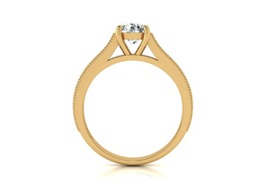 1.5 Carat Diamond Engagement Ring W/ 1 Carat Center Diamond In 14K Yellow Gold (3.7 G) (I-J, I1-I2 Clarity Enhanced) By SuperJeweler