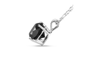 4 Carat Black Diamond Necklace In 14K White Gold By SuperJeweler