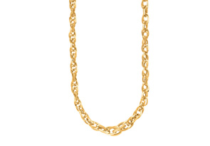 14K Yellow Gold (5.20 G) 18 Inch Shiny Euro Link Necklace By SuperJeweler