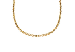 14K Yellow Gold (17 G) 18 Inch Single Oval Cable Chain Link Necklace By SuperJeweler