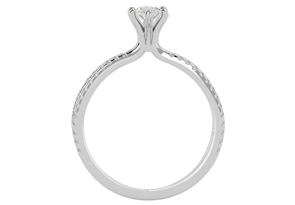 3/4 Carat Marquise Shape Diamond Engagement Ring In 14K White Gold (3.50 G) (H-I, SI2-I1) By SuperJeweler
