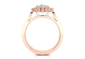 1.5 Carat Oval & Round Diamond Classic Engagement Ring In 14K Rose Gold (4 G) (H-I, SI2-I1) By SuperJeweler