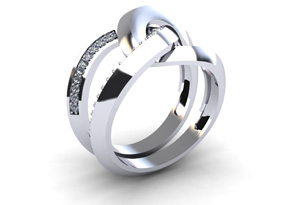1/4 Carat Diamond Wedding Band In 14K White Gold (7.5 G), I/J By SuperJeweler