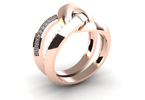 1/4 Carat Diamond Wedding Band In 14K Rose Gold (7.5 G), I/J By SuperJeweler