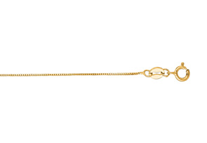 14K Yellow Gold (0.70 G) 0.6mm 13 Inch Classic Box Chain Necklace By SuperJeweler