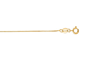 14K Yellow Gold (1.05 G) 0.6mm 20 Inch Classic Box Chain Necklace By SuperJeweler