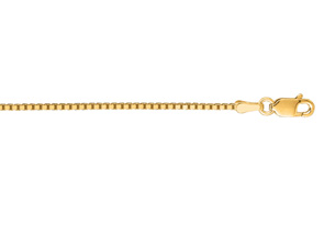 14K Yellow Gold (3.80 G) 1.1mm 16 Inch Classic Box Chain Necklace By SuperJeweler