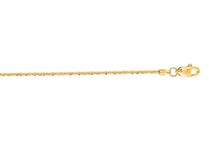 14K Yellow Gold (2.09 G) 1.1mm 20 Inch Sparkle Chain Necklace By SuperJeweler