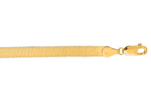 14K Yellow Gold (4.30 G) 5.0mm 8 Inch Imperial Herringbone Chain Bracelet By SuperJeweler