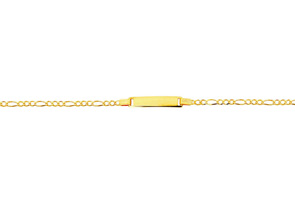 14K Yellow Gold (2.70 G) 6 Inch Children's Shiny Classic Figaro ID Chain Bracelet By SuperJeweler