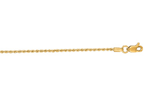 14K Yellow Gold (3.10 G) 1.25mm 20 Inch Solid Rope Chain Necklace By SuperJeweler