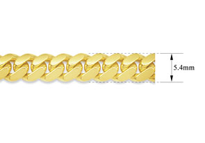 14K Yellow Gold (8.50 G) 5.40mm 8.5 Inch Light Miami Cuban Chain Bracelet By SuperJeweler