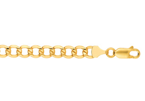14K Yellow Gold (4.80 G) 6.20mm 8 Inch Light Curb Chain Bracelet By SuperJeweler