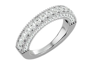 1 Carat Diamond Wedding Band In 14K White Gold (5 G) (H-I, SI2-I1) By SuperJeweler