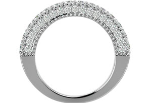 1 Carat Diamond Wedding Band In 14K White Gold (5 G) (H-I, SI2-I1) By SuperJeweler