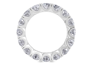 14K White Gold (4.5 G) 4 Carat Diamond Eternity Ring (I-J, I1-I2), Size 5.5 By SuperJeweler