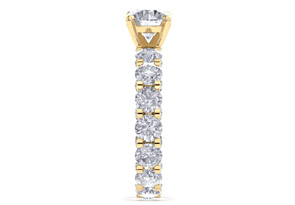 14K Gold (5.9 G) 5 1/4 Carat Diamond Eternity Engagement Ring W/ 1.5 Carat Round Brilliant Center (I-J, I1-I2 Clarity Enhanced) By SuperJeweler