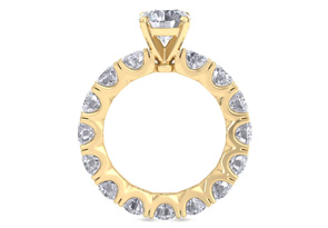 14K Gold (6.3 G) 5 1/2 Carat Diamond Eternity Engagement Ring W/ 1.5 Carat Round Brilliant Center (I-J, I1-I2 Clarity Enhanced) By SuperJeweler
