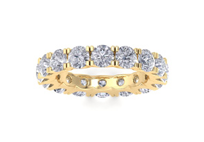 14K Yellow Gold (4.2 G) 3 3/4 Carat Diamond Eternity Ring (I-J, I1-I2), Size 4 By SuperJeweler