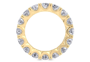 14K Yellow Gold (4.5 G) 4 Carat Diamond Eternity Ring (I-J, I1-I2), Size 5.5 By SuperJeweler