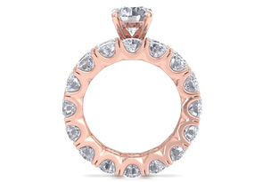 14K Rose Gold (9.5 G) 8 1/2 Carat Diamond Eternity Engagement Ring W/ Matching Band (I-J, I1-I2 Clarity Enhanced) By SuperJeweler