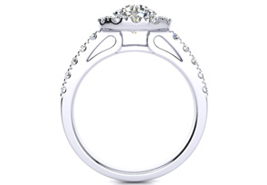 14K White Gold (5 G) 1 1/3 Carat Classic Round Halo Diamond Engagement Ring (I-J, I1-I2 Clarity Enhanced) By SuperJeweler