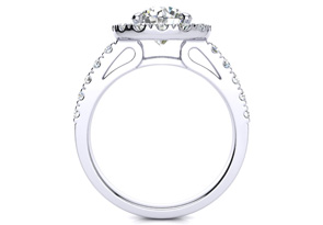 14K White Gold (6.5 G) 2 1/4 Carat Classic Round Halo Diamond Engagement Ring (I-J, I1-I2 Clarity Enhanced) By SuperJeweler