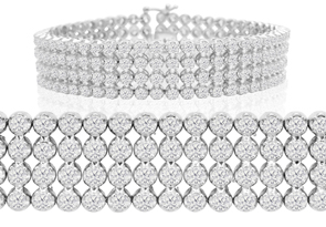 10.60 Carat Important Diamond Bracelet In 14K White Gold (31 G), I/J, 7 Inch By SuperJeweler
