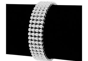 10.60 Carat Important Diamond Bracelet In 14K White Gold (31 G), I/J, 7 Inch By SuperJeweler