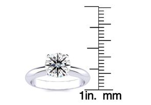 1 Â½ Carat Round Diamond Solitaire Ring In Platinum (G, VVS1) By SuperJeweler