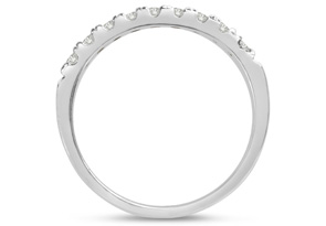1/4 Carat Diamond Wedding Band In 14K White Gold (G-H, SI1-SI2) By SuperJeweler