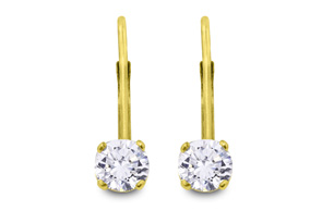 1/2 Carat Diamond Drop Earrings In 14k Yellow Gold (1.1 G), I/J By SuperJeweler