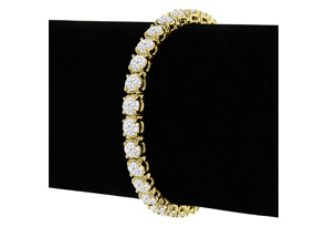 12 Carat Diamond Tennis Bracelet In 14K Yellow Gold (17.9 G), 7.5 Inches, J/K By SuperJeweler