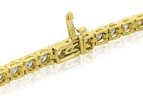 14 1/2 Carat Diamond Tennis Bracelet In 14K Yellow Gold (21.4 G), 9 Inches, J/K By SuperJeweler